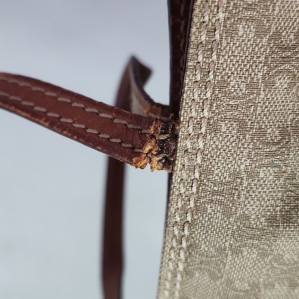 Celine Tan and Brown Patterned Mini Tote Bag - Picture 14 of 16